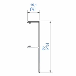 Bandeau 11011 Alu Anodisé à Clipser Sur Rail 2m : Mantion 11011/200