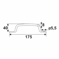 Poignée De Persienne à Pattes – Torbel – Zinc Blanc