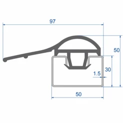 Joint Bavette En Caoutchouc Mantion 2204J/300 - 3 M -Pas Cher Corner Métal Soldes Magasin 2204j2