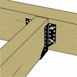 Sabot à Ailes Extérieures SAEPB - Finition Noire - Largeur 46 Mm Hauteur 77 Mm épaisseur 2 Mm -Pas Cher Corner Métal Soldes Magasin 4 1