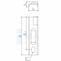 Patte Droite à Sceller Mantion 6257 Pour Support 6256 De Rail -Pas Cher Corner Métal Soldes Magasin 6257