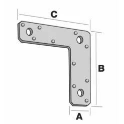 Ferrure De Renforcement En L épaisseur 2 Mm Simpson Strong-Tie 66L -Pas Cher Corner Métal Soldes Magasin 66l