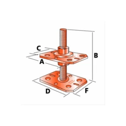 Pied De Poteau Réglable 30 à 90 Mm Simpson Strong-Tie APB7090/100 4 Pied De Poteau Réglable 30 à 90 Mm Simpson Strong-Tie APB7090/100 -Pas Cher Corner Métal Soldes Magasin apb7090