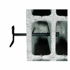 Arrêt Volet Parpaing Brique Creuse 190 Mm Tige Ø10mm Acier Noir X2 -Pas Cher Corner Métal Soldes Magasin application parpaing