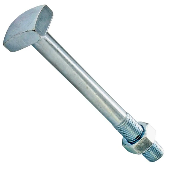 Boulon De Charpente à Tête Carrée - Acier Zingué - 18 X 300 Mm 1 Boulon De Charpente à Tête Carrée - Acier Zingué - 18 X 300 Mm