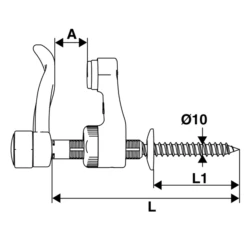 Tourniquet Marseillais En Composite Blanc Torbel Avec Butée 12 à 116 Mm -Pas Cher Corner Métal Soldes Magasin comp