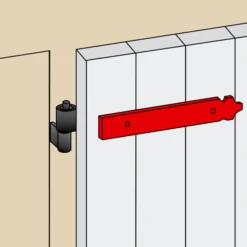 Contre-penture Feston Percée Torbel Noire 39 X 3 Mm Longueur 805 Mm -Pas Cher Corner Métal Soldes Magasin contre2 1