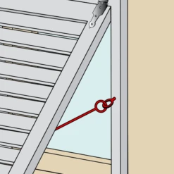 Crochet De Contrevent Torbel En Inox A4 316L Diamètre 4,5 Mm X 100 Mm -Pas Cher Corner Métal Soldes Magasin crochet2