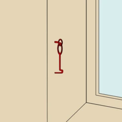 Crochet De Contrevent Avec Piton Torbel Acier Zingué Blanc 200 Mm -Pas Cher Corner Métal Soldes Magasin crochet2 6