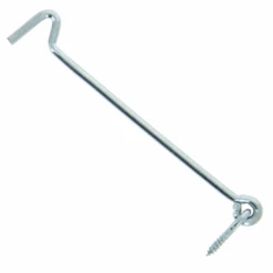 Crochet De Contrevent Avec Piton Torbel Acier Zingué Blanc 250 Mm -Pas Cher Corner Métal Soldes Magasin crochet3 3