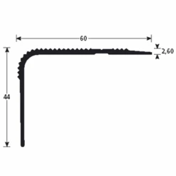 Nez De Marche Maxi Strié Percé Alu Incolore 60 X 44 Mm Longueur 3 Mètres Romus 15553 -Pas Cher Corner Métal Soldes Magasin d1555