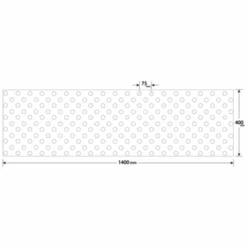 Dalle Podotactile PU Adhésive Accessdal Romus - 1400 X 400 Mm - Blanc RAL 9016 4323 -Pas Cher Corner Métal Soldes Magasin d4322