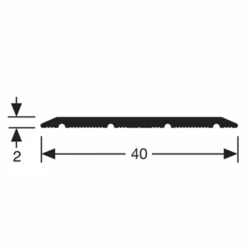 Seuil Plat Adhésif 0.90 Mètre - Alu Incolore -Pas Cher Corner Métal Soldes Magasin dimension seuil plat