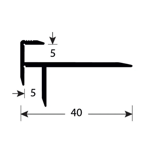 Nez De Marche Percé à Double Arrêt De 5 Mm En Alu Titane 2 Nez De Marche Percé à Double Arrêt De 5 Mm En Alu Titane – Image 2