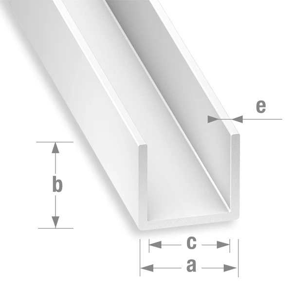 Profilé En U Pour Décoration Et Agencement PVC Blanc 2 Profilé En U Pour Décoration Et Agencement PVC Blanc – Image 2