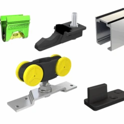 Ensemble Fixation Porte Coulissante Droite 80 Kg MA80A300 Rail 3M