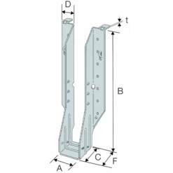 Étrier IUSE à Brides Latérales Acier Galvanisé H 299 Mm L 61 Mm 8 Étrier IUSE à Brides Latérales Acier Galvanisé H 299 Mm L 61 Mm -Pas Cher Corner Métal Soldes Magasin etrier iuse shema