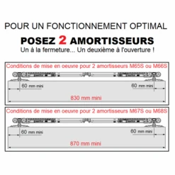 Ensemble Mantion SAF-Évolution 10 à 20 Kg Avec M65S Rail De 195 Cm -Pas Cher Corner Métal Soldes Magasin evo amortisseur