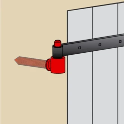 Gond à Vis Bois Torbel Inox 316L Et Laiton Diamètre 16 Mm Longueur 80 Mm