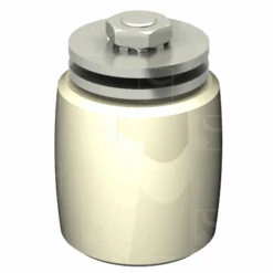 Guide Avec Olive Bombée Nylon Pour Portails Sur Rail Au Sol - Sans Platine - Diamètre 49 Mm Mantion 23050B - Lot De 2