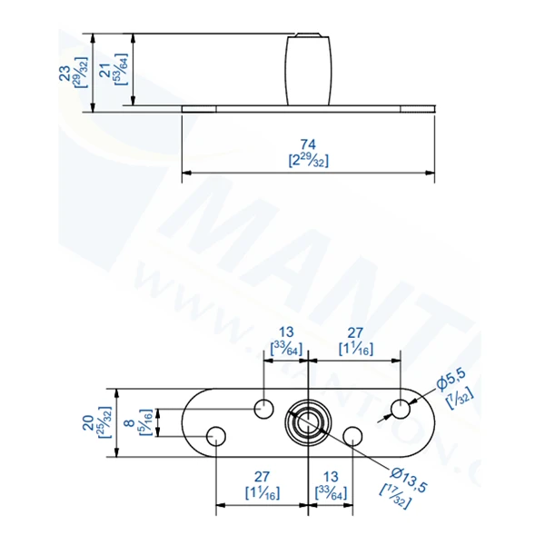 Guide Sol Pour Vantaux Rainurés Platine Inox 25 X 17 Mm Mantion 1102XA2 1 Guide Sol Pour Vantaux Rainurés Platine Inox 25 X 17 Mm Mantion 1102XA2