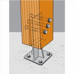 Pied De Poteau En âme Avec Platine PPSDT Simpson Strong-Tie PPSDT230 -Pas Cher Corner Métal Soldes Magasin imageproduct349827 2
