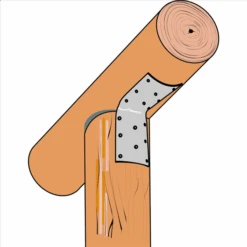 Équerre Pour Bois Rond De 80 à 140 Mm Simpson Strong-Tie Simpson-Strong-Tie EBR80-B