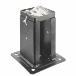 Pied De Poteau Carré Noir Pour Claustras PPJNC Avec Fixation 70 X 70 Mm -Pas Cher Corner Métal Soldes Magasin imageproduct354750 1