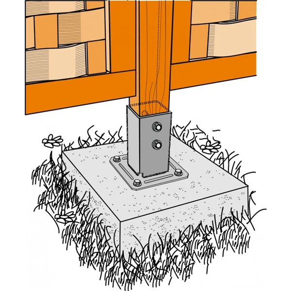 Pied De Poteau Carré Sur Platine 100 Simpson Strong-Tie PPJBT100 5 Pied De Poteau Carré Sur Platine 100 Simpson Strong-Tie PPJBT100 – Image 5