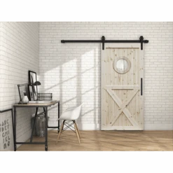 Système Coulissant Droit Fer ROCDESIGN TYPE A Porte Bois Mantion RD-A-B