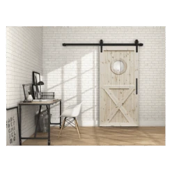 Système Coulissant Droit Fer ROCDESIGN TYPE C Porte Bois Mantion RD-C-B