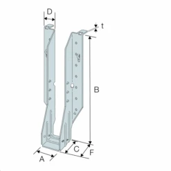 Étrier IUSE à Brides Latérales Acier Galvanisé Hauteur 359 Mm Largeur 61 Mm -Pas Cher Corner Métal Soldes Magasin iuse eudim jpg 12