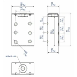 Chape Réglable Panneaux 25 à 35 Mm D'épaisseur Vis M10 : Mantion 0031