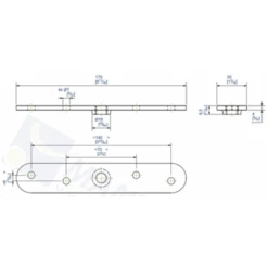 Platine Pour Fixation Sur Chant Avec Trou Taraudé M12 Mantion 0056