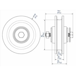 Galet Fonte Sur Cage à Rouleaux Diamètre 108 Mm Capacité 200 Kg -Pas Cher Corner Métal Soldes Magasin mantion 1004