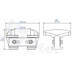 Sabot Fonte Réglable (32 à 70 Mm) Pour Porte Lourde : Mantion 1014