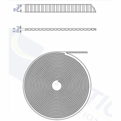 Courroie Crantée 10 Tonnes Longueur 50 Mètres : Mantion 10172 -Pas Cher Corner Métal Soldes Magasin mantion 10172