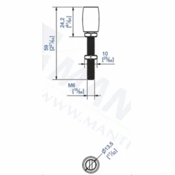 Guide Du Bas 1088 Mantion à Olive Nylon Diamètre 14 Mm Sans Platine