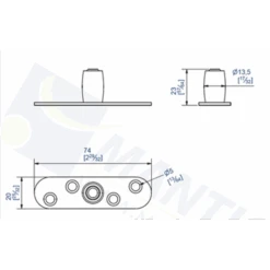 Guide Sur Platine Pour Profil U Porte à Déplacement Droit Mantion 1102