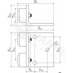 Butoir à Visser Avec 2 Amortisseurs Caoutchouc : Mantion 2094