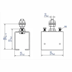 Manchon Tige Courte Mantion 6256MC Pour Rail 6255 : 6256MC