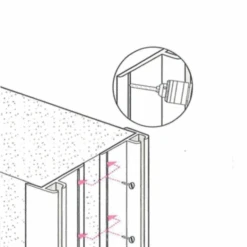 Joint Isolation Coupe-feu Porte Va-et-vient 46-54 Mm 2.5 M Noir -Pas Cher Corner Métal Soldes Magasin mise en place joint coupe f