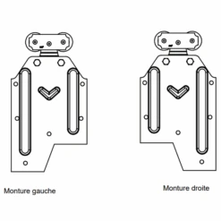 Monture De Fixation Sur Plat Mantion Pour Rail 62x55 - Lot De 2 -Pas Cher Corner Métal Soldes Magasin monture 1