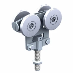 Monture Fixation Chant 4 Galets Acier Pour Rail 50x40 Mantion 2255 - Lot De 2