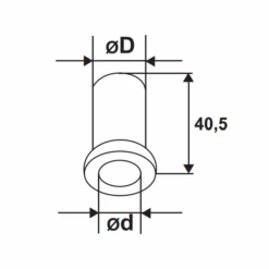 Douille Réduction Gond Volets 18 Mm à 14 Mm Noir Torbel 5115109