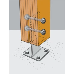 Boulon De Charpente Acier Galva 8.8 Diamètre 16 Mm Simpson Strong-Tie