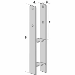 Pied De Poteau En H Pour Ancrage Bois Largeur 91mm SimpsonStrong PP49009 -Pas Cher Corner Métal Soldes Magasin p209880 pic