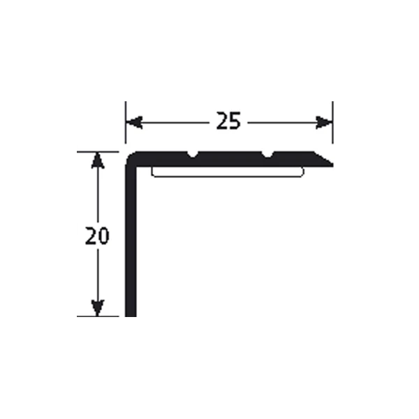 Nez De Marche Percé équerre 25 X 20 Mm Matière Alu Incolore Longueur 3 M Romus 15103 2 Nez De Marche Percé équerre 25 X 20 Mm Matière Alu Incolore Longueur 3 M Romus 15103 – Image 2