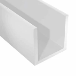 Profilé U En PVC Blanc CQFD - Largeur 18 Mm - Hauteur 10 Mm - Longueur 2.6 M 2050-24 -Pas Cher Corner Métal Soldes Magasin p240408