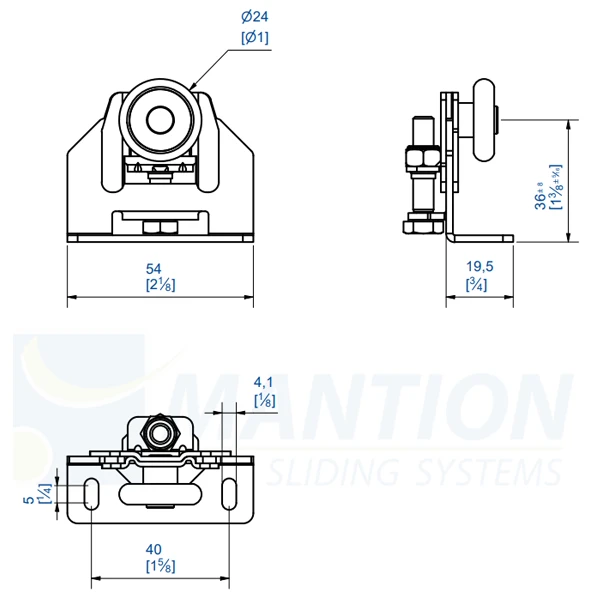 Monture Sur Chant Mantion Tubel Pour Porte De Placard - 30 Kg Max 2 Monture Sur Chant Mantion Tubel Pour Porte De Placard - 30 Kg Max – Image 2